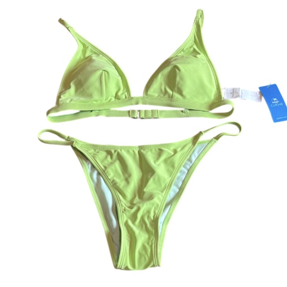 CUPSHE Bikini Set - Green - NWT - Medium - Picture 1 of 12